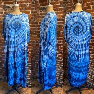 Raquel Allegra Blue Tie Dye Dress